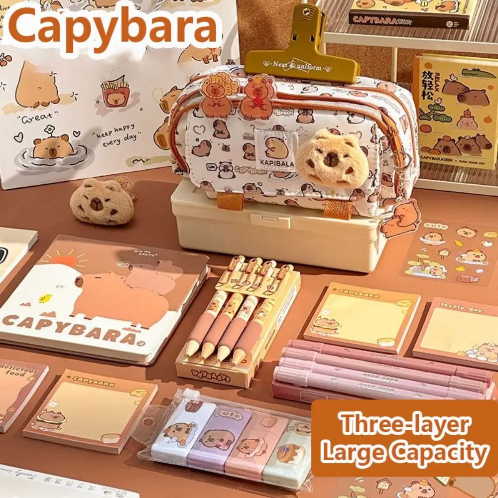 Lapicera y llavero de Capibara