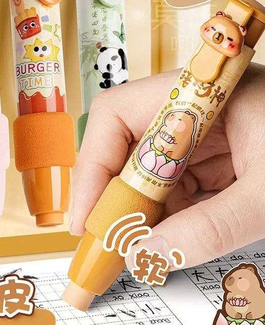 Goma lapicero retráctil capibara